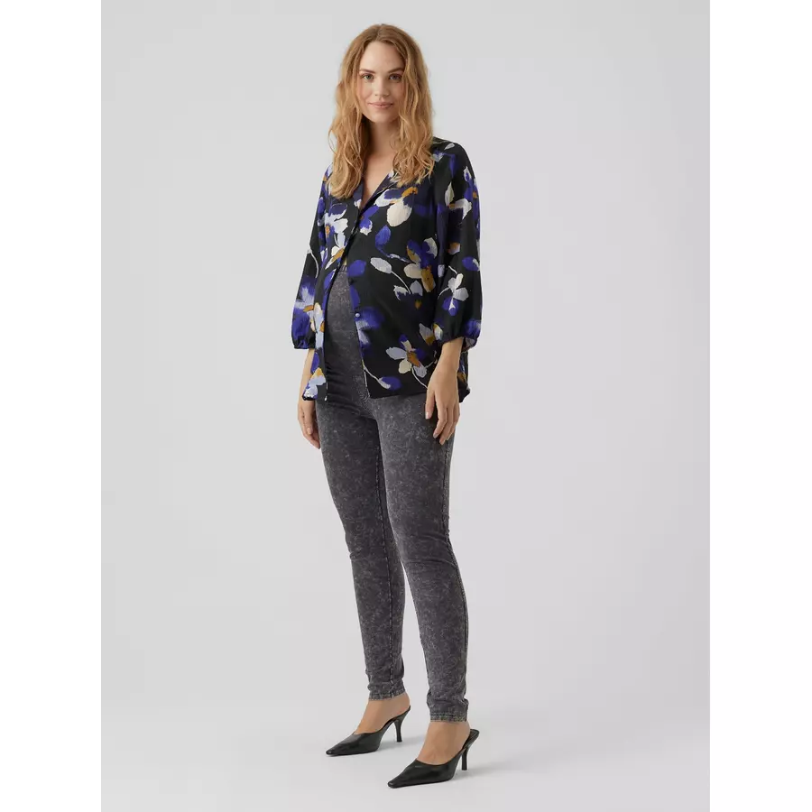 mama;licious Umstandsleggings MLCELINA Black Denim