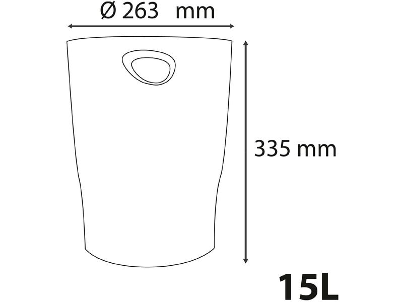 Exacompta Papierkorb Ecobin Skandi 15 L, Frostblau Abfalleimer
