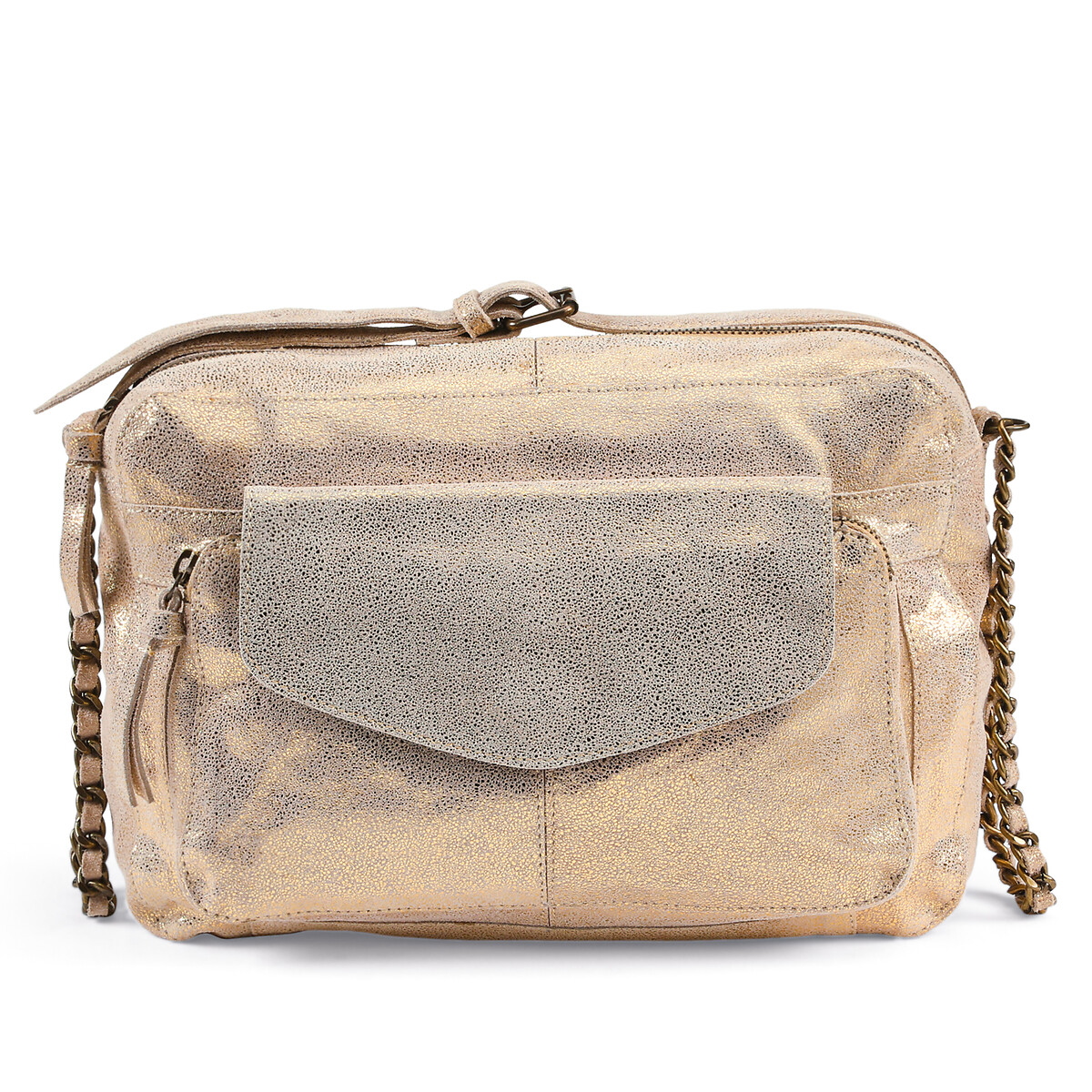 PEÇAS<br>Bolsa grande de couro Naina