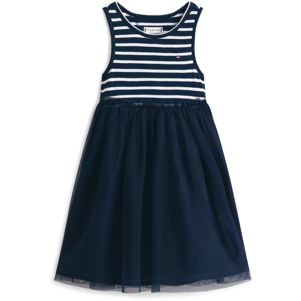 Køb Tommy Hilfiger Dark Night Navy Lg Combi Tyl Kjole