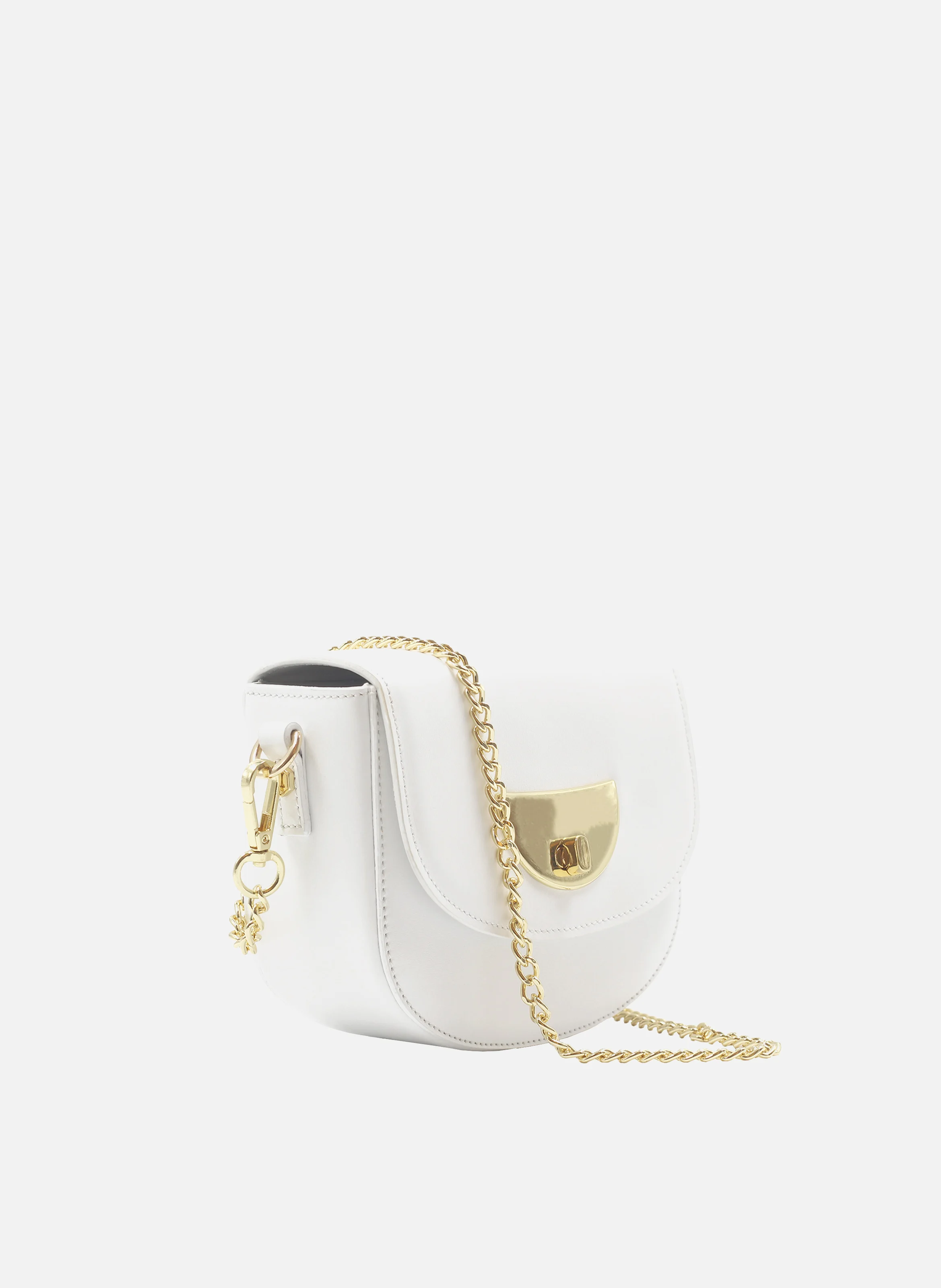 Mini sac cuir lisse | Blanc