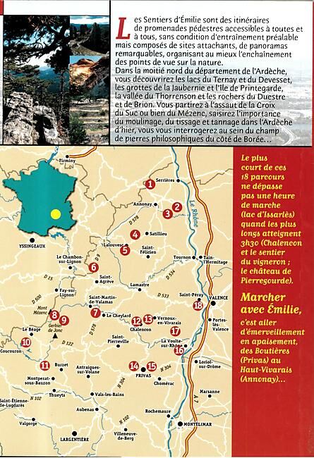 RANDO EDITIONS - SENTIERS EMILIE ARDECHE NORD
