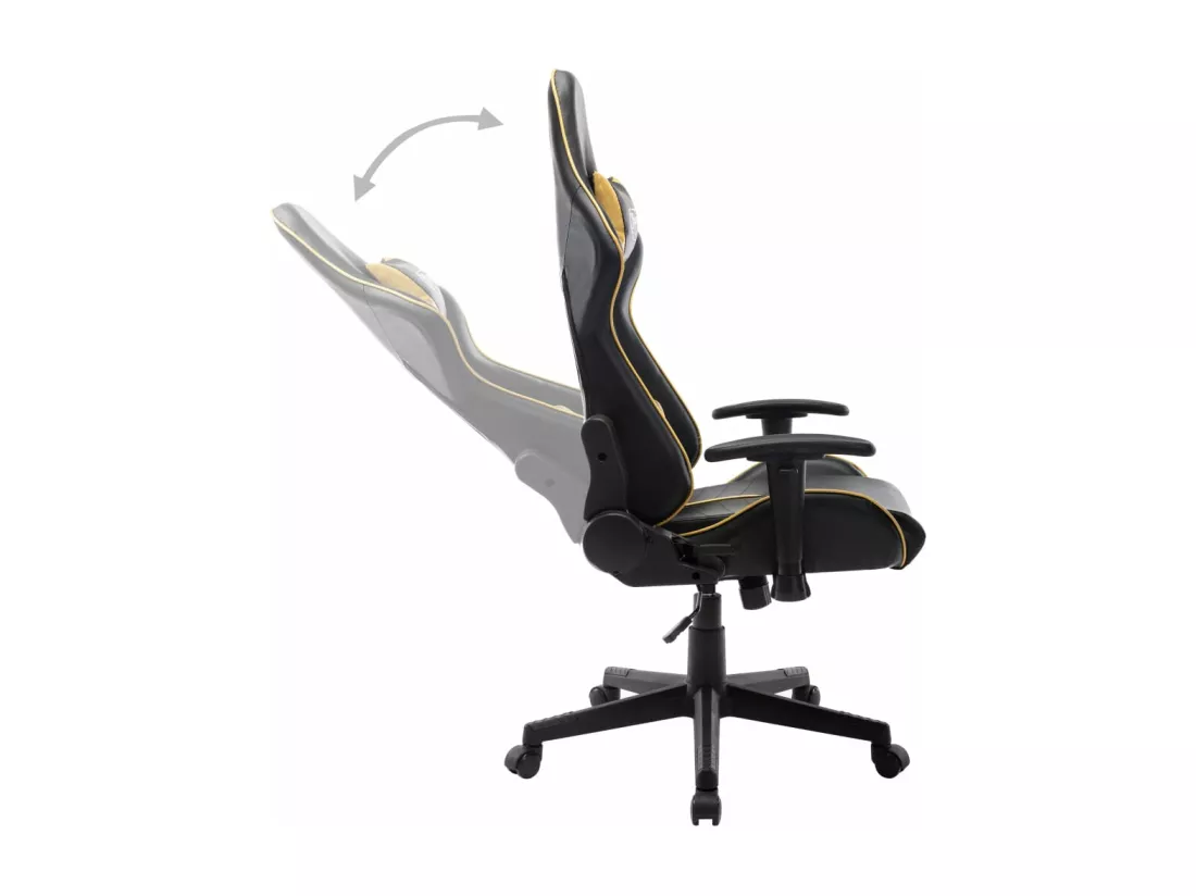 Chaise de jeu Noir et doré Cuir artificiel