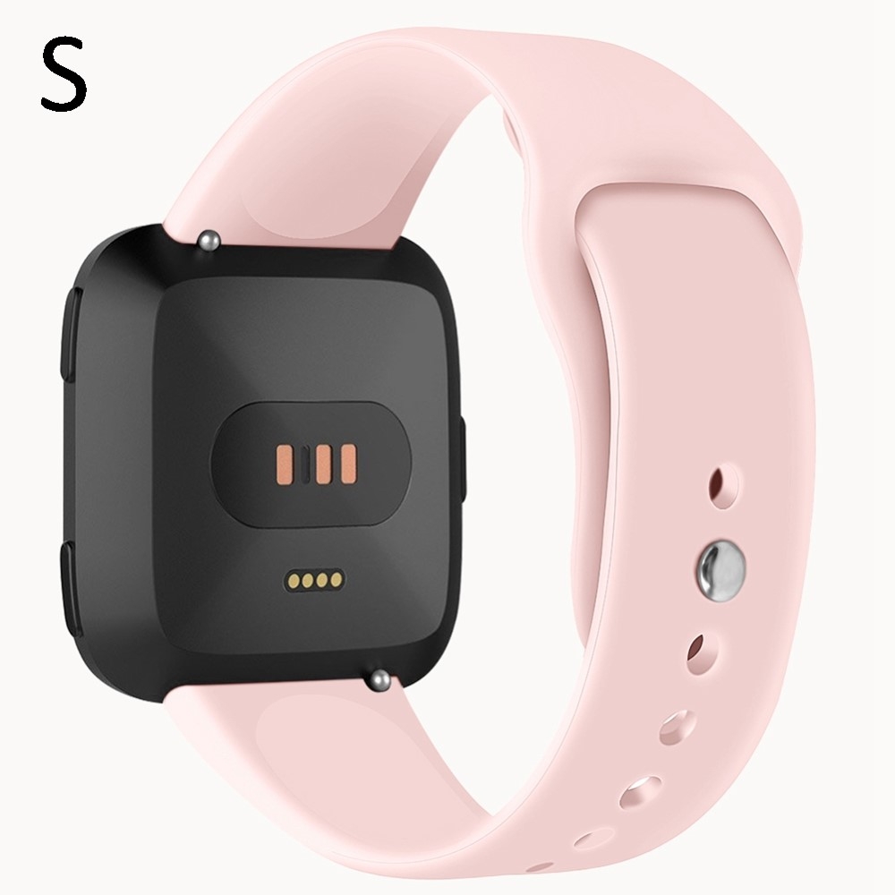(Gr. S) Fitbit Versa / Versa 2 / Versa Lite Silikon Sport Armband (Gelenkumfang 157-199mm) - Rosa
