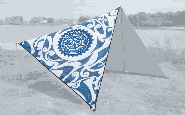 Bent Sonnensegel / Tarp Canvas Allover Set inklusive Stahlaufstellstange