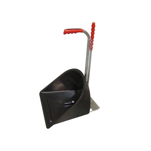 Coletor de esterco Stable Mate com ancinho, preto