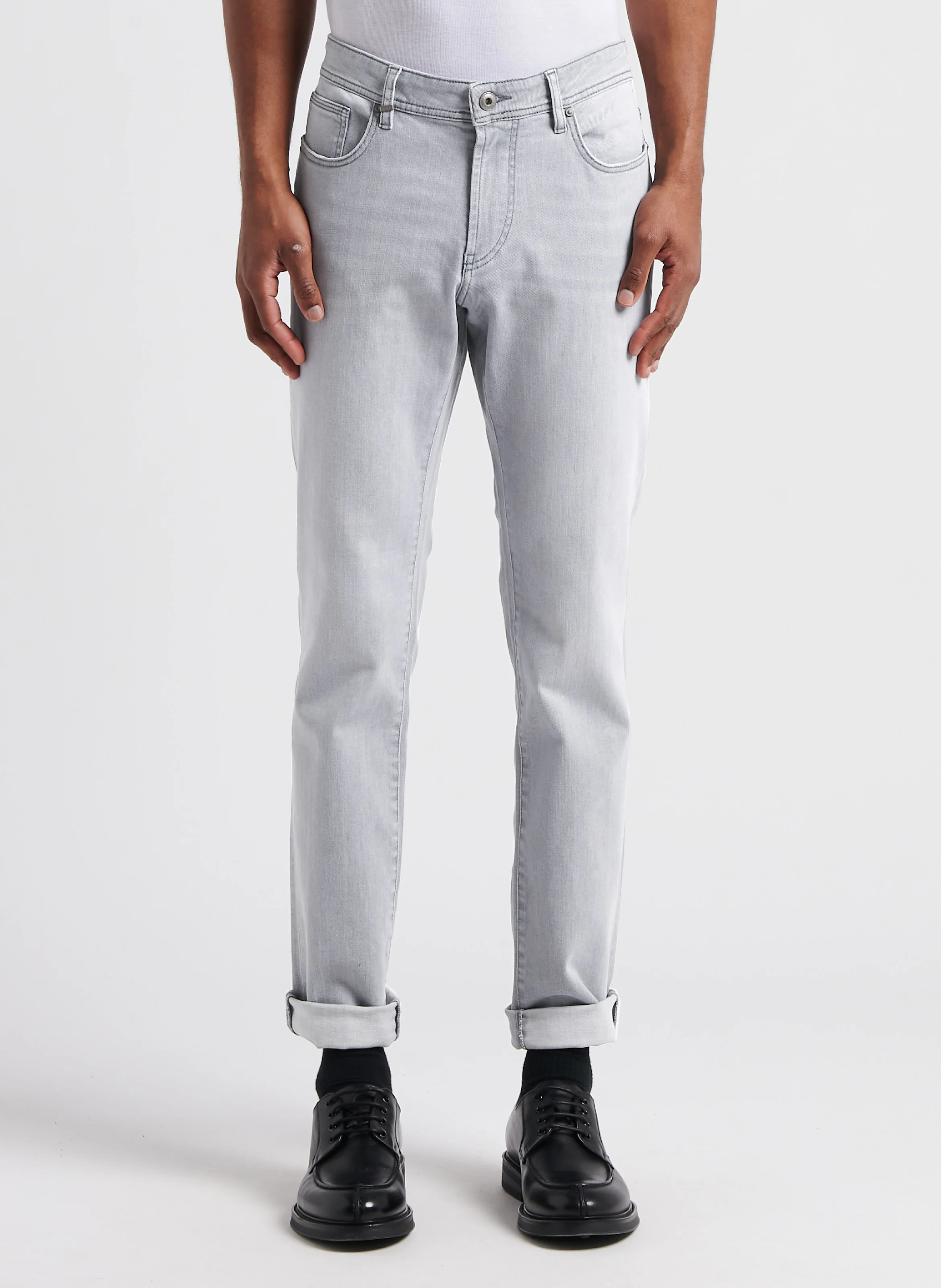 Jean slim en coton stretch | Gris