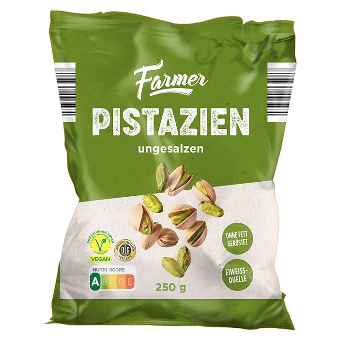 FARMER Pistazien 250 g, geröstet und ungesalzen