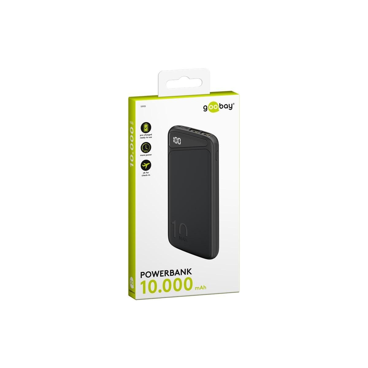 Goobay Powerbank Slimline 10 000 mAh