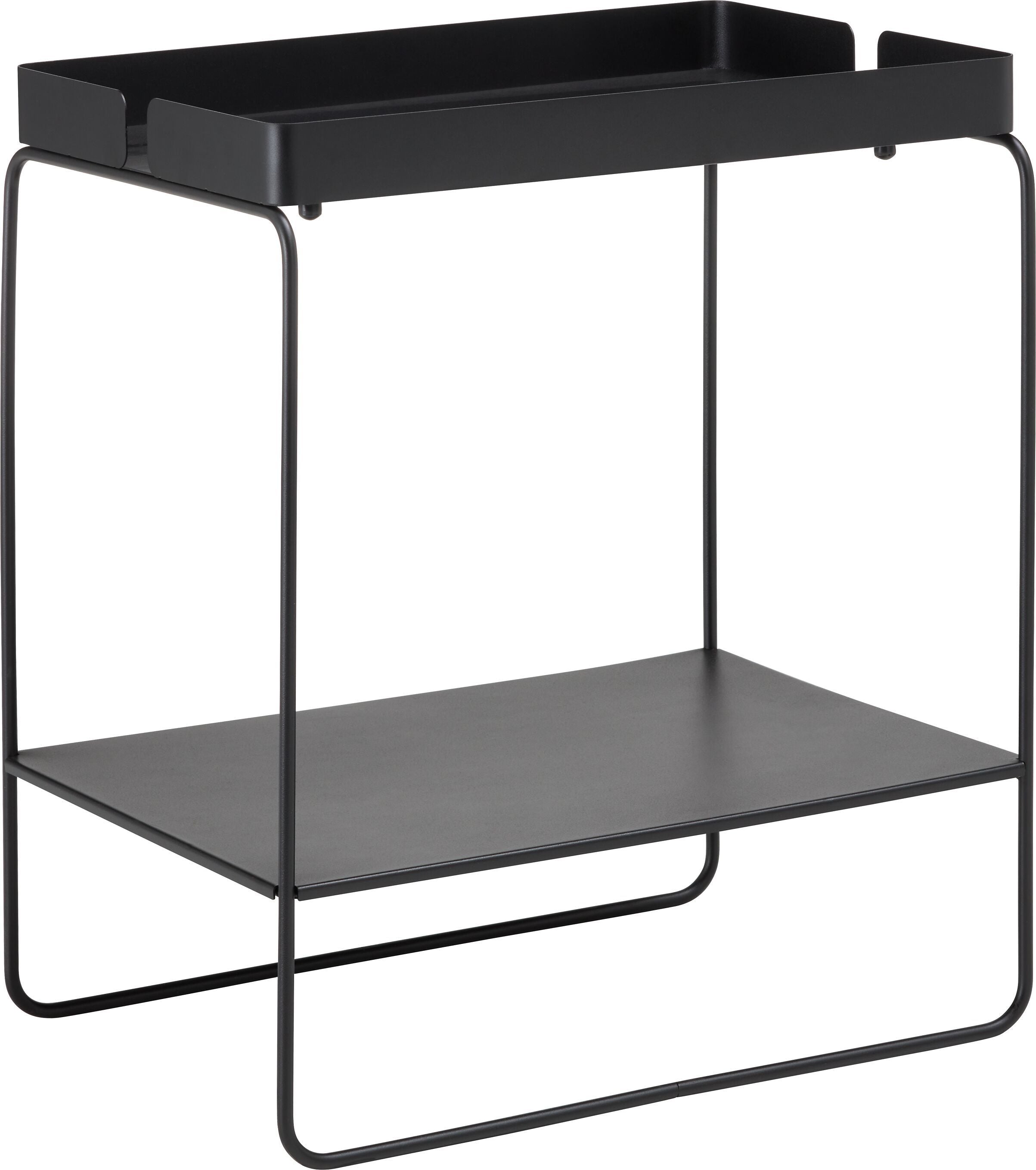 NIKLAS Beistelltisch - Schwarz / B: 44.2 cm x T: 32.2 cm x H: 46.0 cm