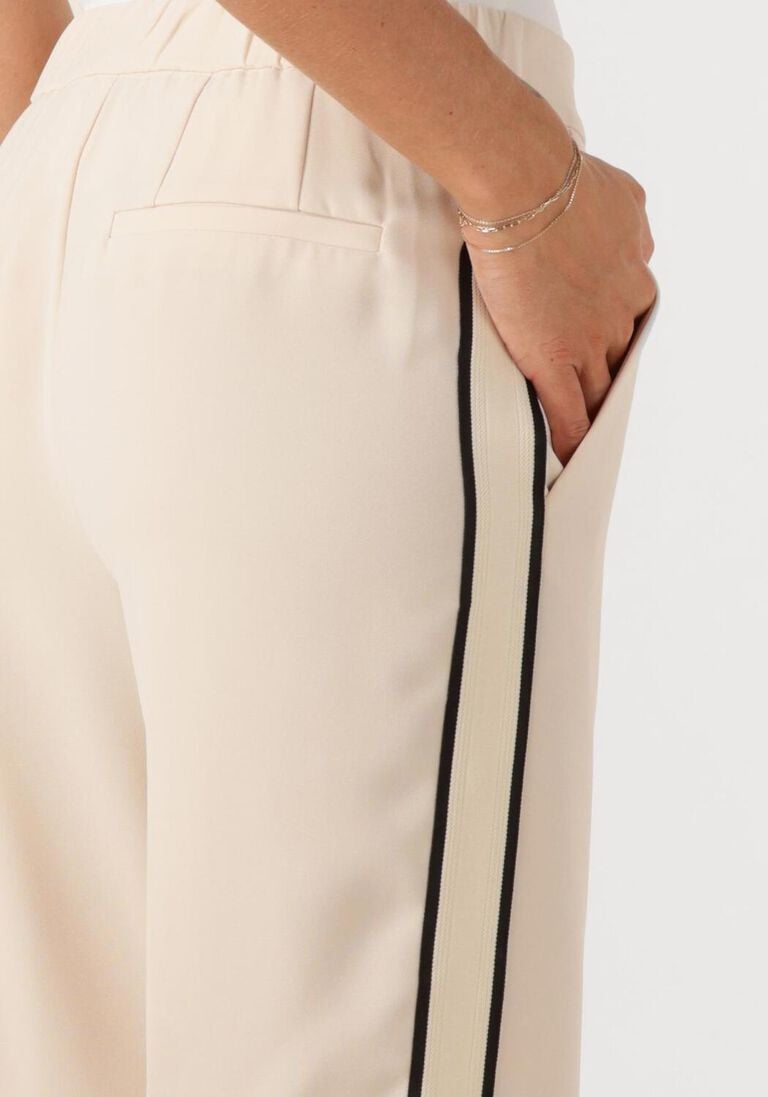 creme dante6 wijde broek hush taped tailored pants