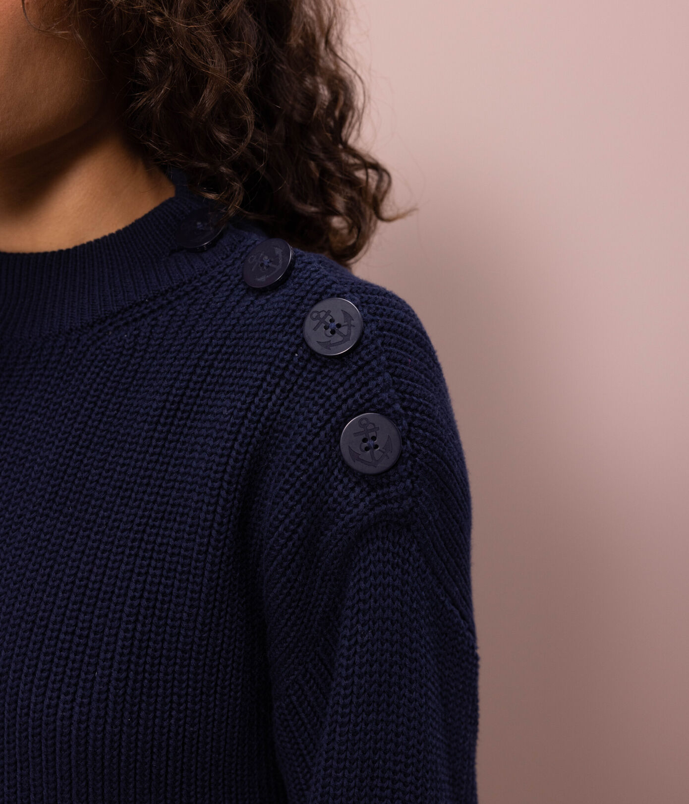 Pull en côte anglaise en coton Femme