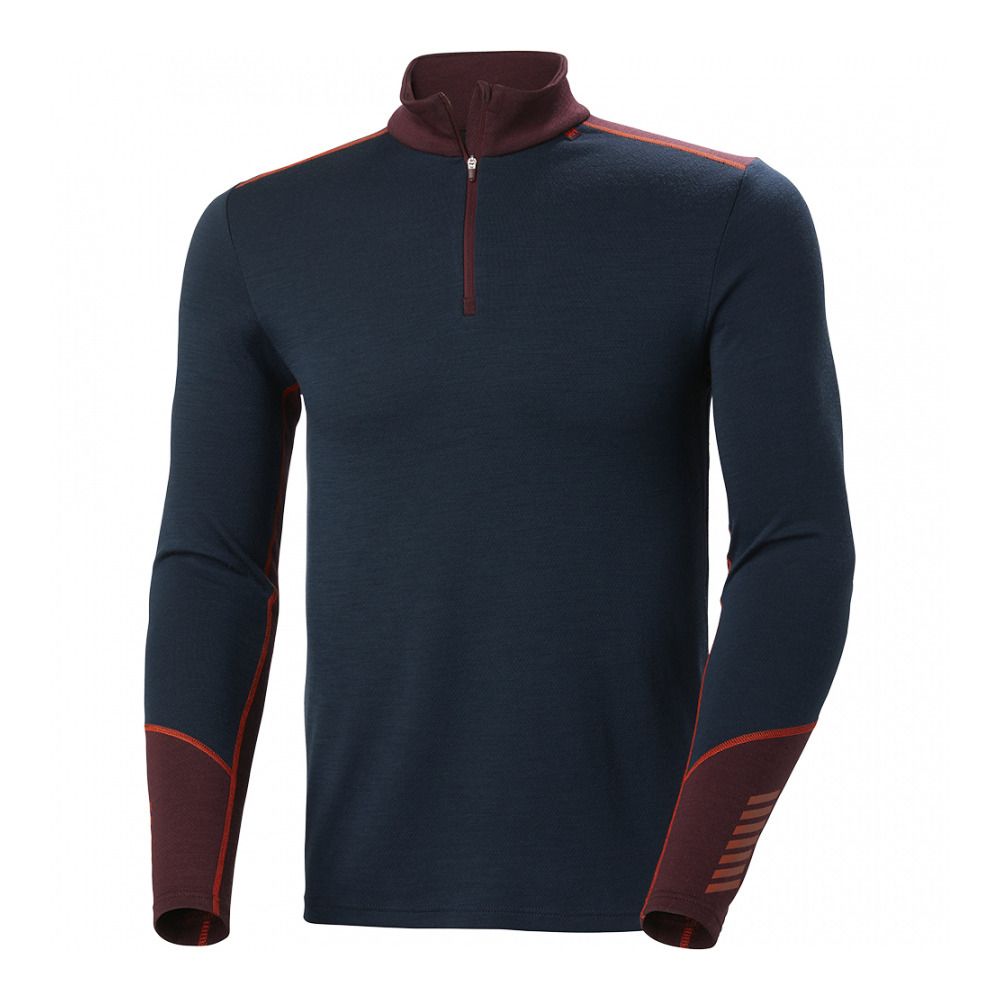 Helly Hansen LIFA MERINO MIDWEIGHT 1/2 ZIP - Sous-couche Homme midnight