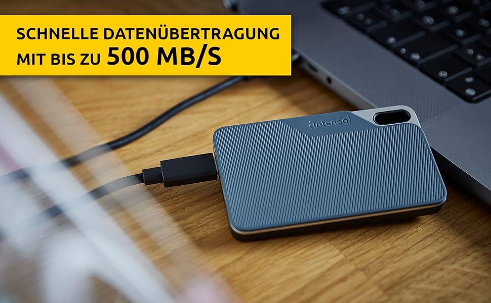 1 TB TX100 Externe SSD Portable Festplatte USB Typ-C 3.2 Gen 1x1 500 Mbit/s (3826460) - Blau