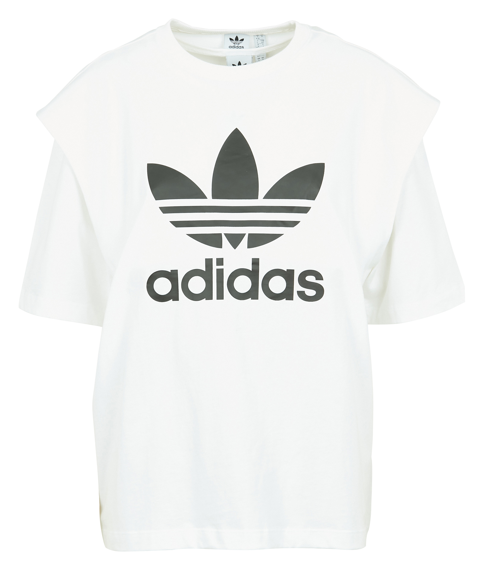 Tee-shirt col rond logo sérigraphié en coton| Blanc
