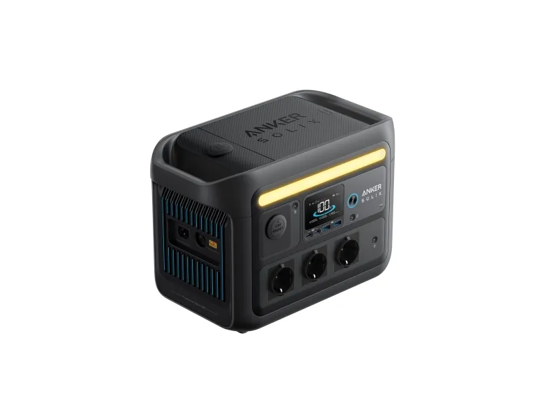Anker SOLIX C800X - Transportabel strømstation - AC 220-240 V - 1600 Watt - 1-faset - litiumjernfosfat - 768 Wh - Wi-Fi, Bluetooth - output-stikforbindelser: 8