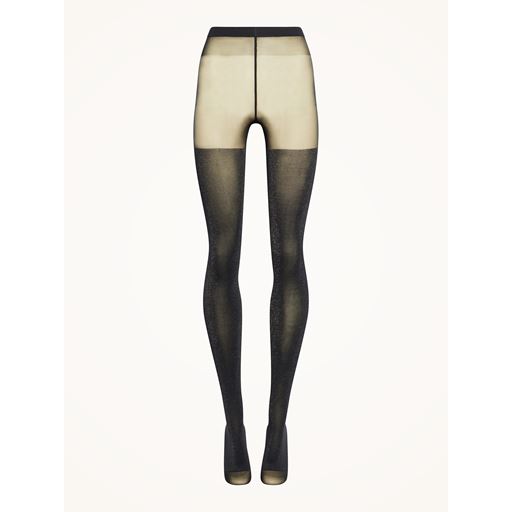 Wolford Shiny Sheer Strømpebukser, Black/Pewter, M