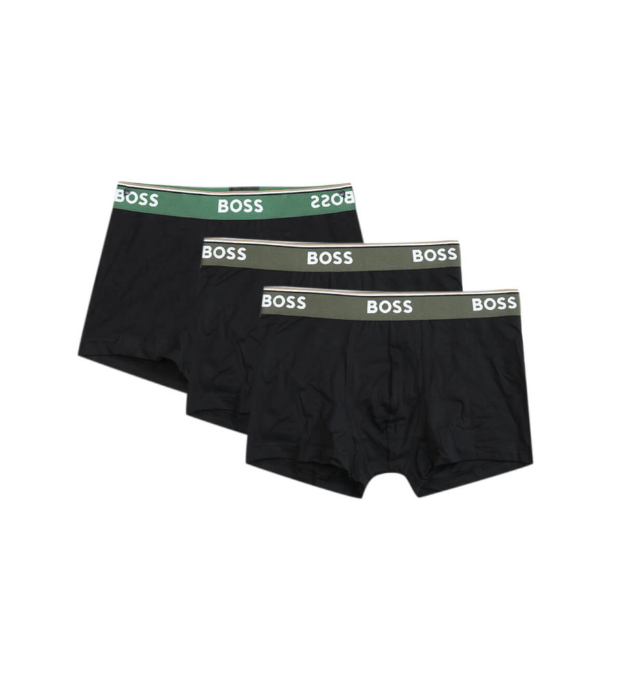 BOSS Pack 3 Cuecas Boxer Pretas Power