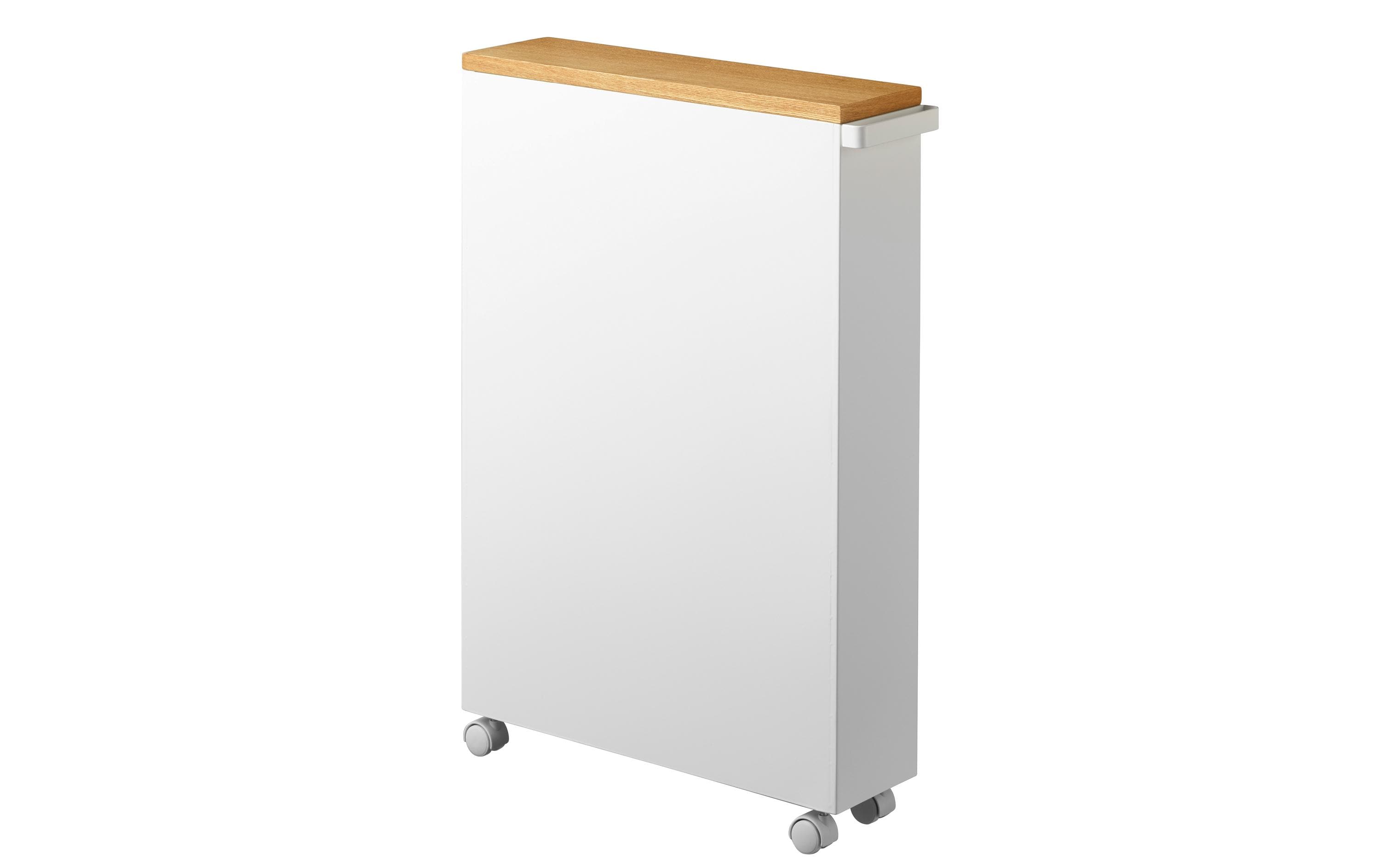 Badezimmerregal Tower 68 cm, Weiss<br>Aufbewahrungswagen auf Rädern