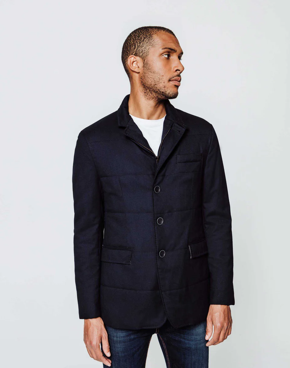 Veste casual matelassée navy