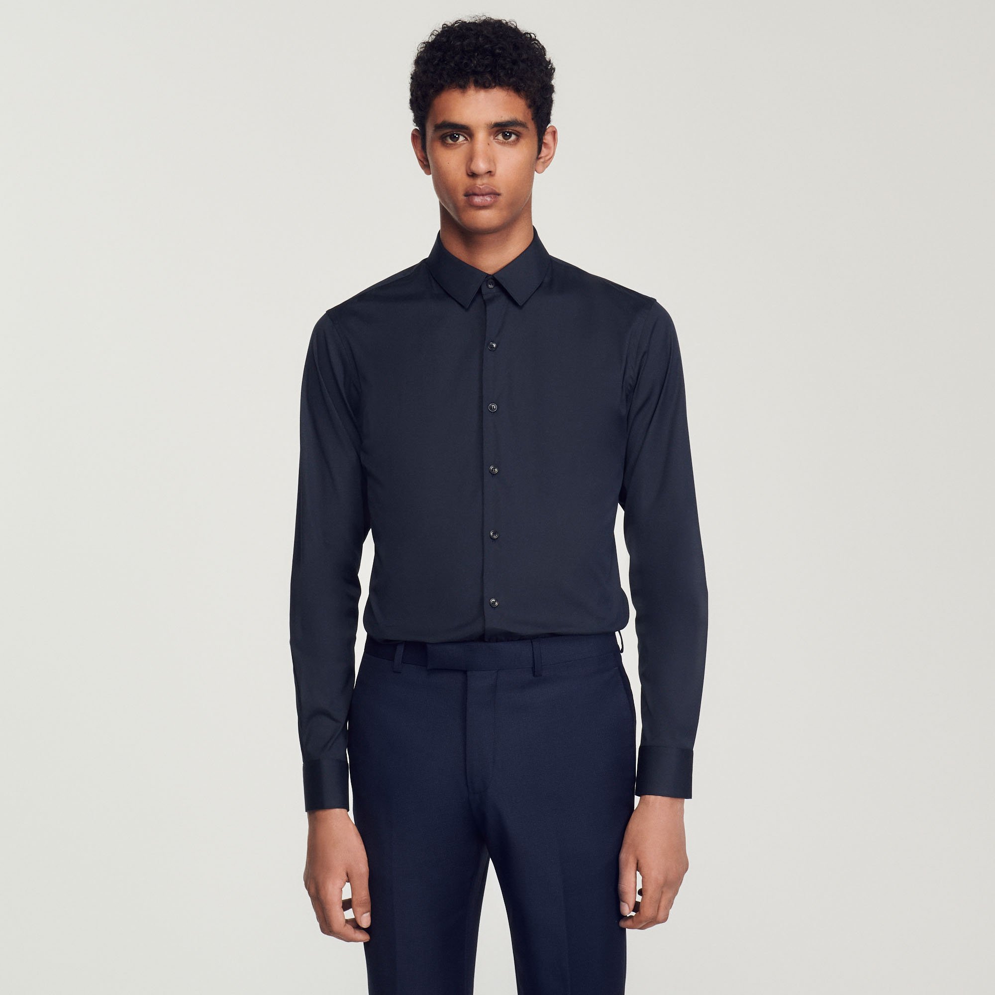 Chemise ajustee en coton stretch