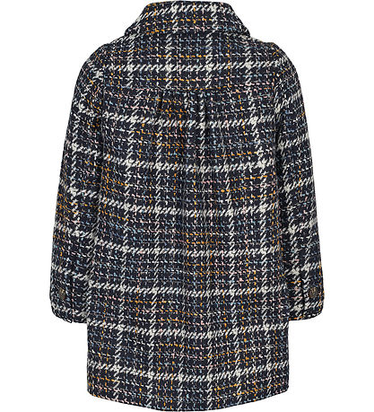 MarMar Mantel - Polyester/Wolle - Olive - Navy Kariert