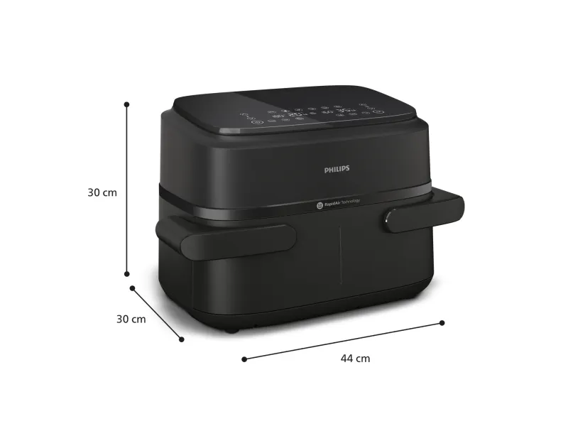 Philips 1000 series , Varmluftsteger, 7 L, Rapid Air, 40 °C, 200 °C, 60 min.