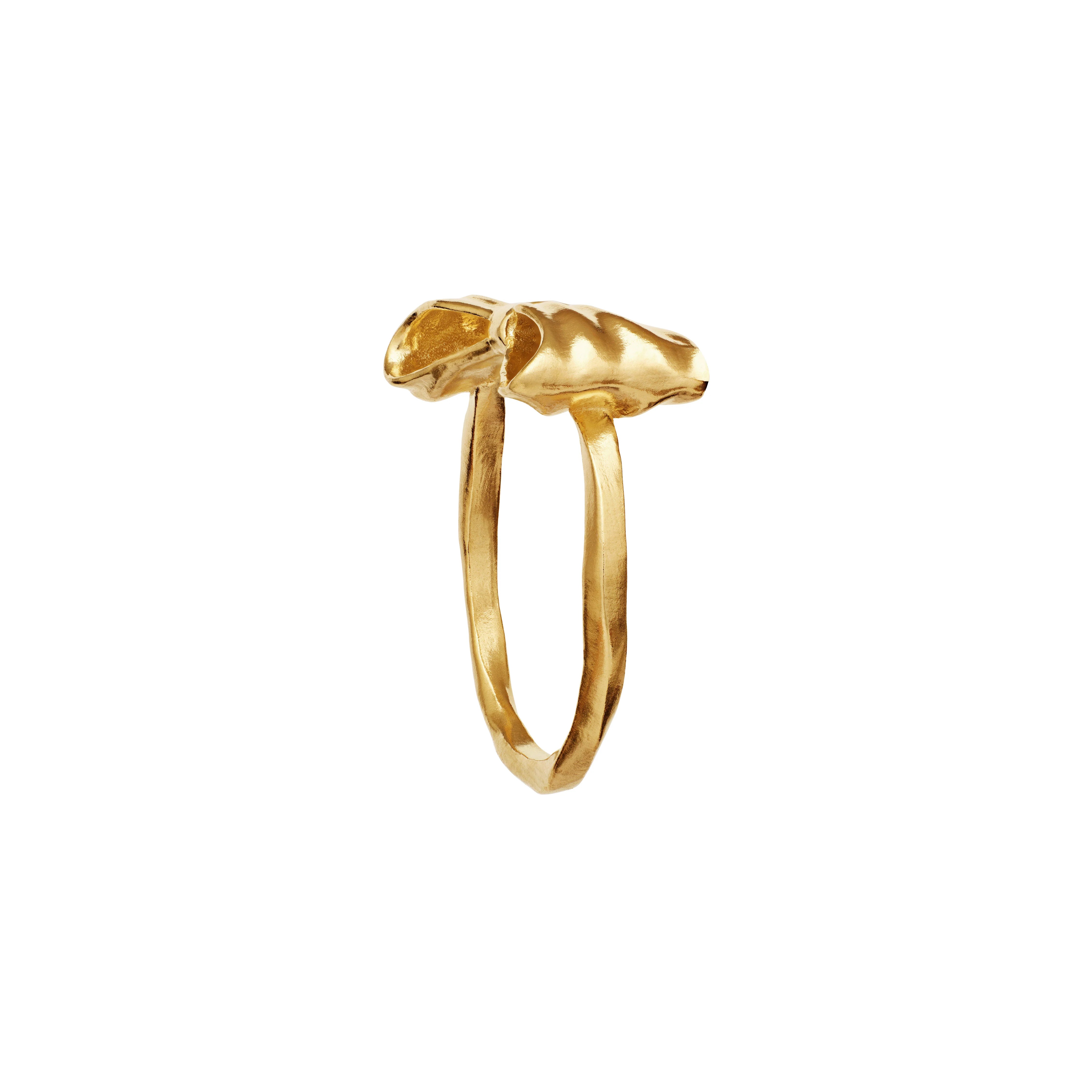 Maanesten  Satin ring - forgyldt