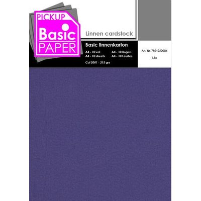 Pickup - Carton de lin - A4 (210 x 297 mm) - 215 g/m² - 10 feuilles - lilas
