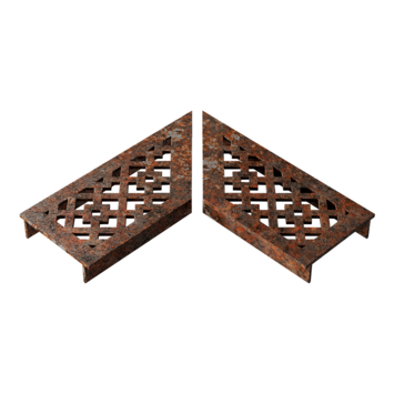 Stonewish Ultra Drain L-rooster corten disegno patroon