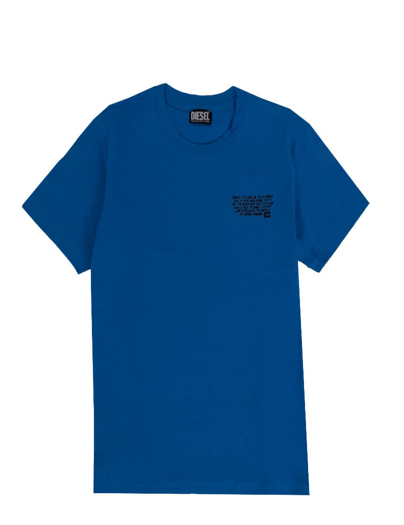 DIESEL T-SHIRT HOMME LOGO CŒUR DIEGOR BLEU