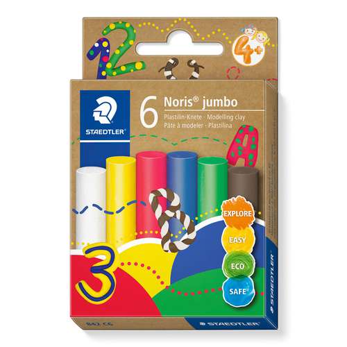 STAEDTLER® Noris® jumbo, Plastilin-Knete 6er-Sets