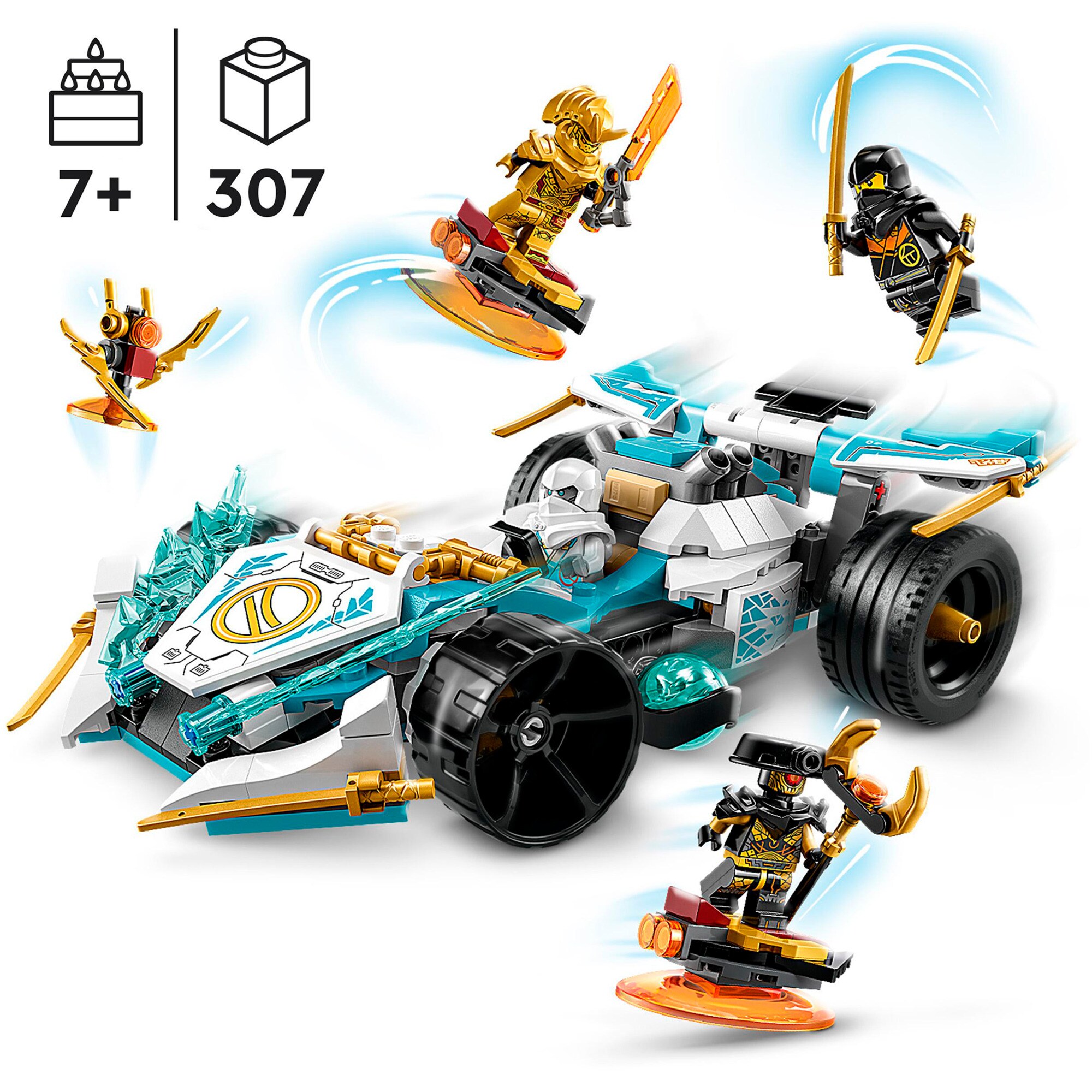 LEGO Konstruktionsspielzeug Ninjago Zanes Drachenpower-Spinjitzu-Rennwagen