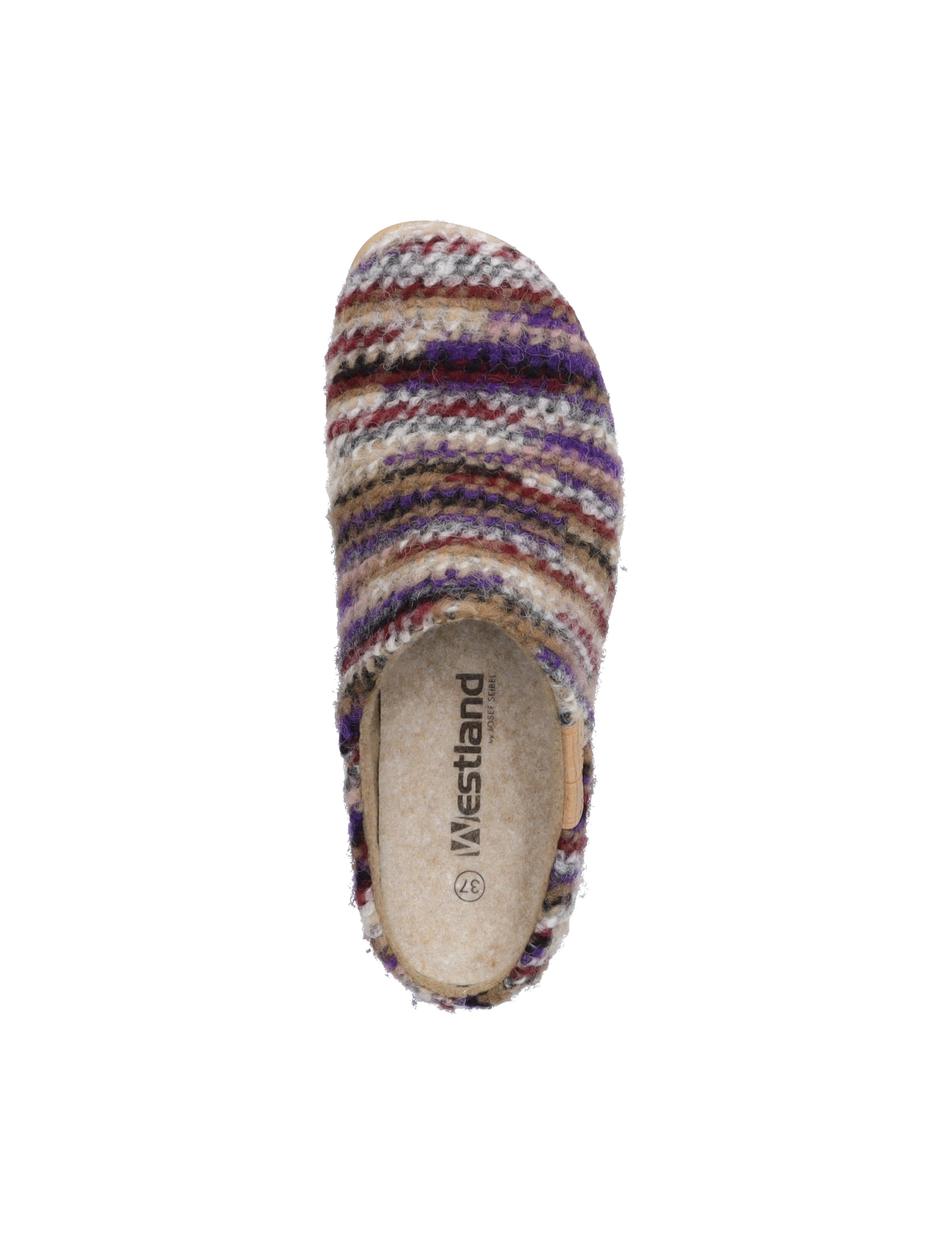Hausschuh Cadiz 01, lila-multi