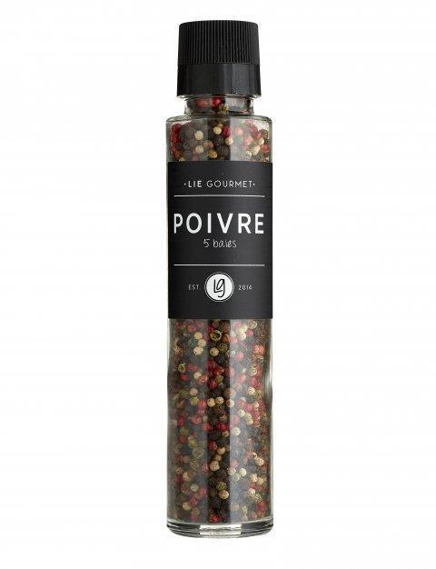 Lie Gourmet  5-korns peberkværn - 120 g.