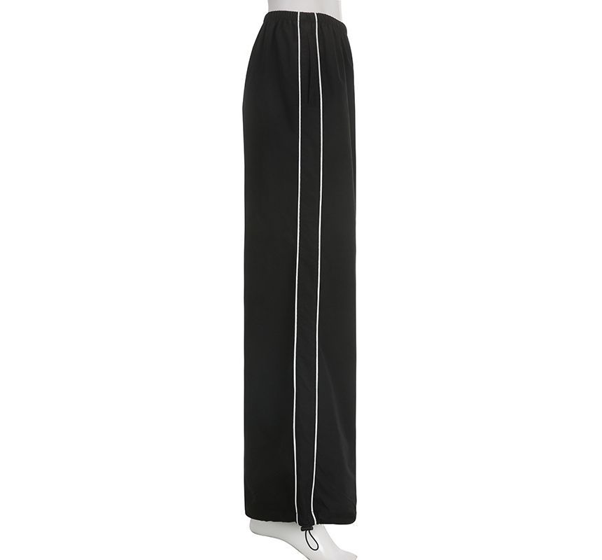 Trisica - Gestreepte joggingbroek met elastische taille en wijde pijpen