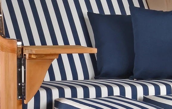Strandstoel Nordstrand Teak PE grijs Design 518