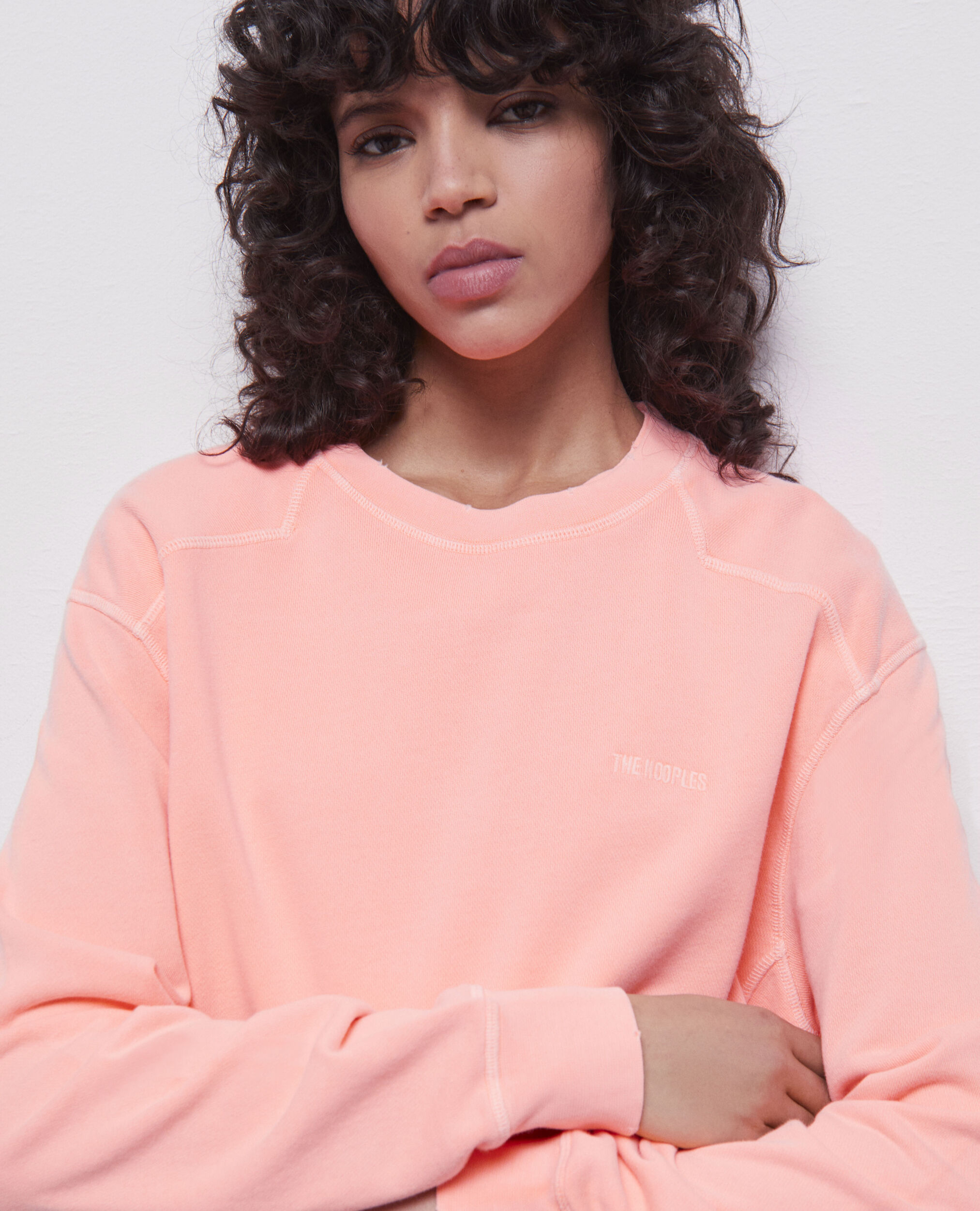 Sweatshirt orange avec logo