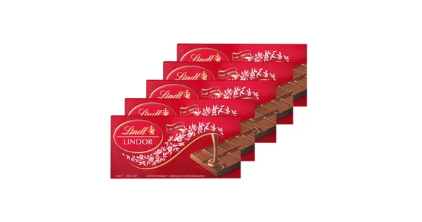 Lindt Lindor Tafelschokolade Milch 5x100g