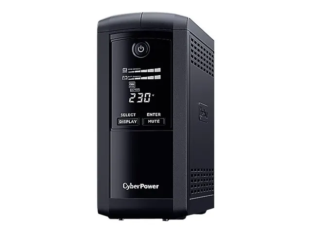 CyberPower Value Pro VP1000ELCD - UPS - AC 230 V - 550 Watt - 1000 VA - RS-232, USB - output-stikforbindelser: 4 - sort