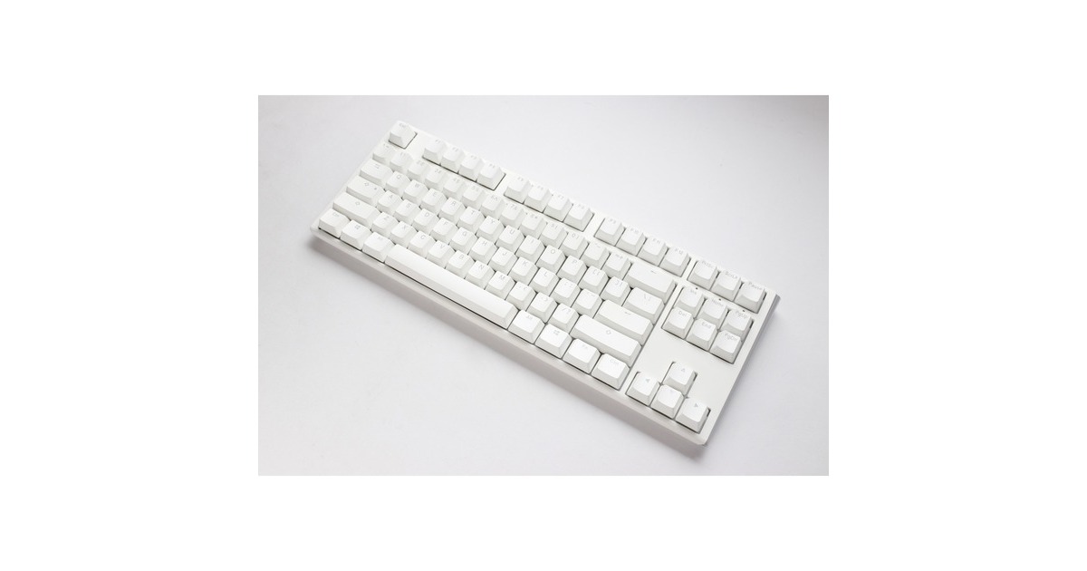 DuckyOne 3 Classic Pure White TKL, toetsenbord  (Wit, US lay-out, Cherry MX Speed Silver, RGB led, Double-shot PBT, Hot-swappable, QUACK Mechanics, 80%)