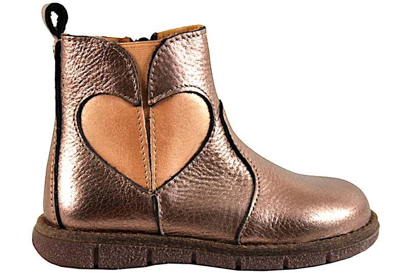 BISGAARD MAGGIE METALLIC ROSE GOLD STØVLE