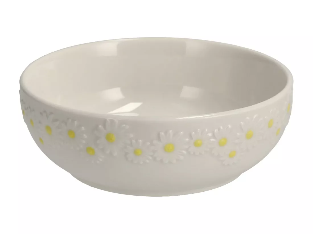 Bol de Service Daisy en Porcelaine Fine Blanc Moyen 16cm