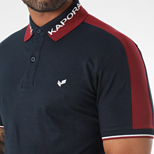 Polo Manches Courtes A Bandes Rio Bleu Marine