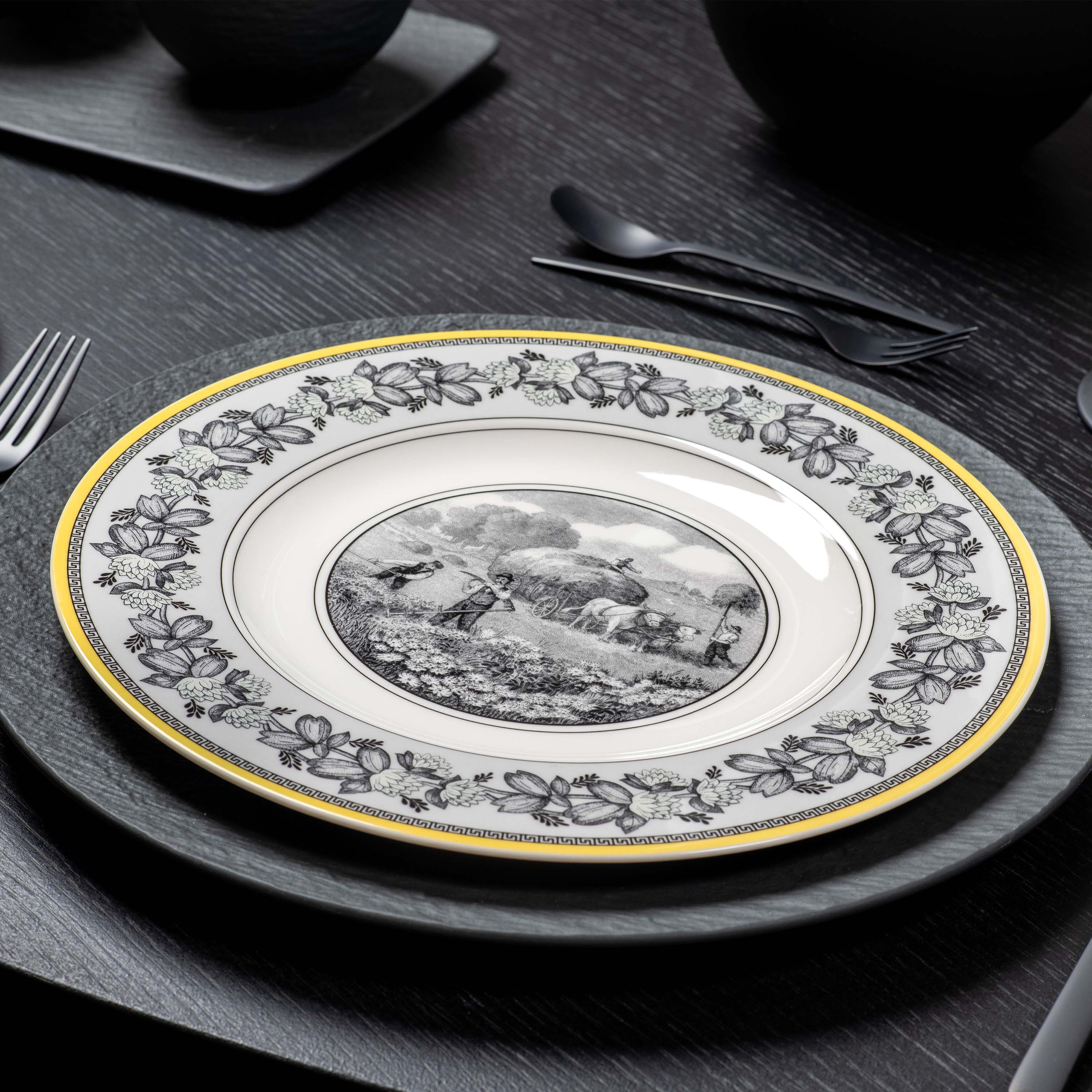 Audun Dinner plate Multi-colored, 10.7'', Premium Porcelain