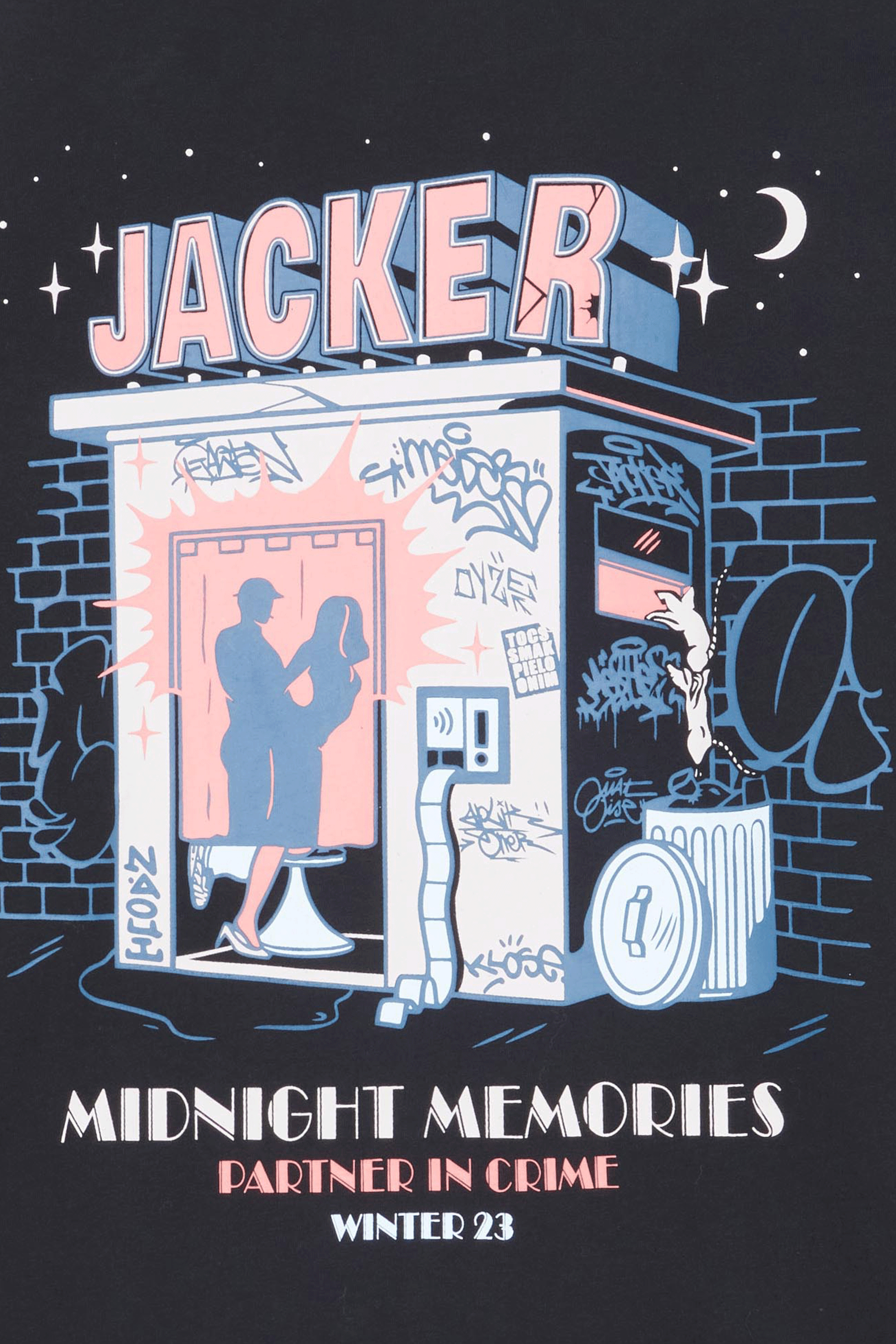 JACKER T-shirt Memories Noir