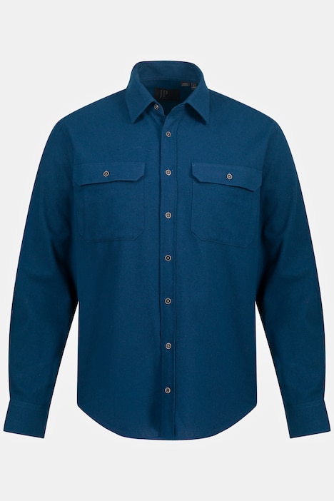 Flanellhemd, Langarm, Kentkragen, Modern Fit