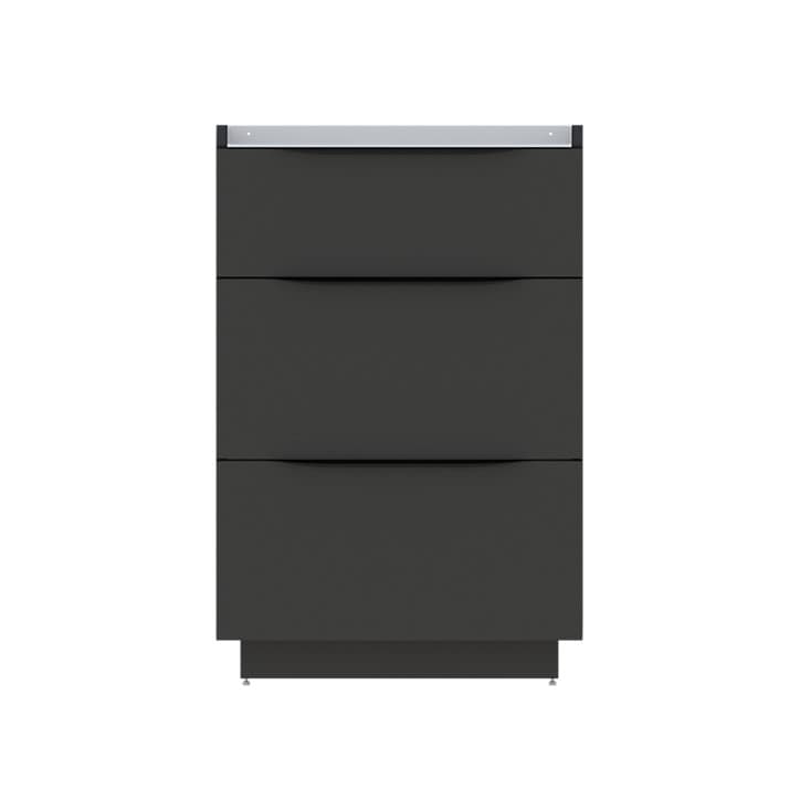 Meuble sous vasque à poser Pamili noir mat 60 cm