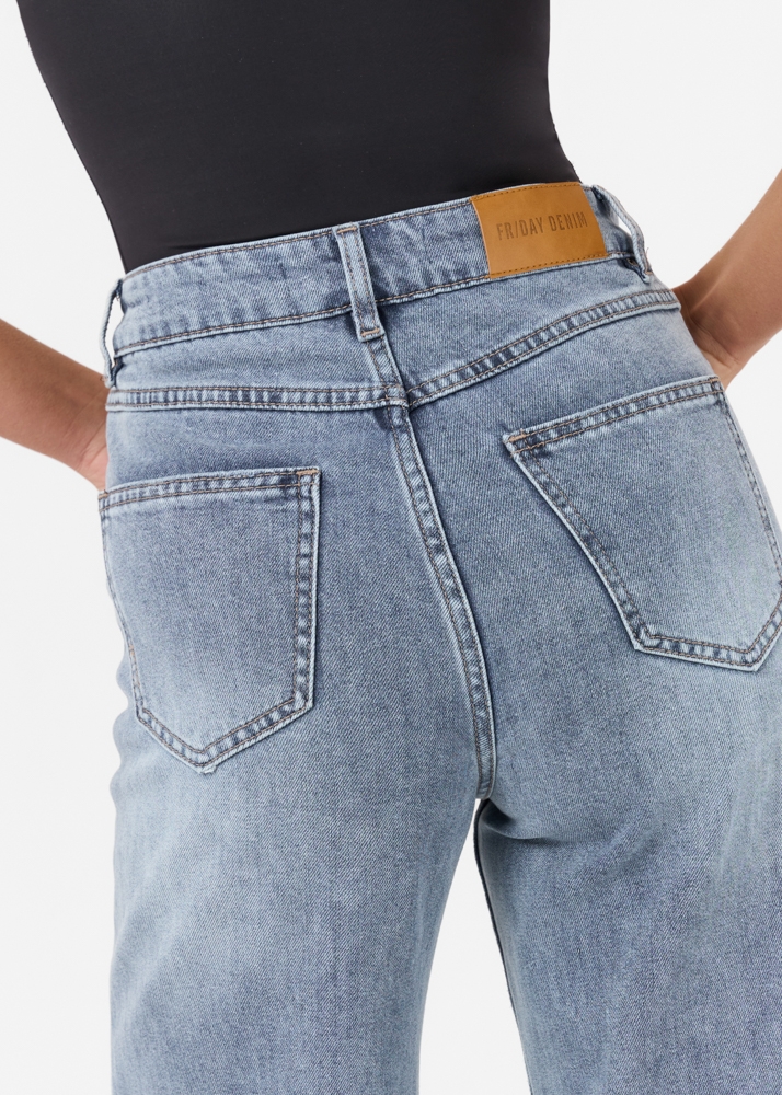 Wide flared jeans sea blauw