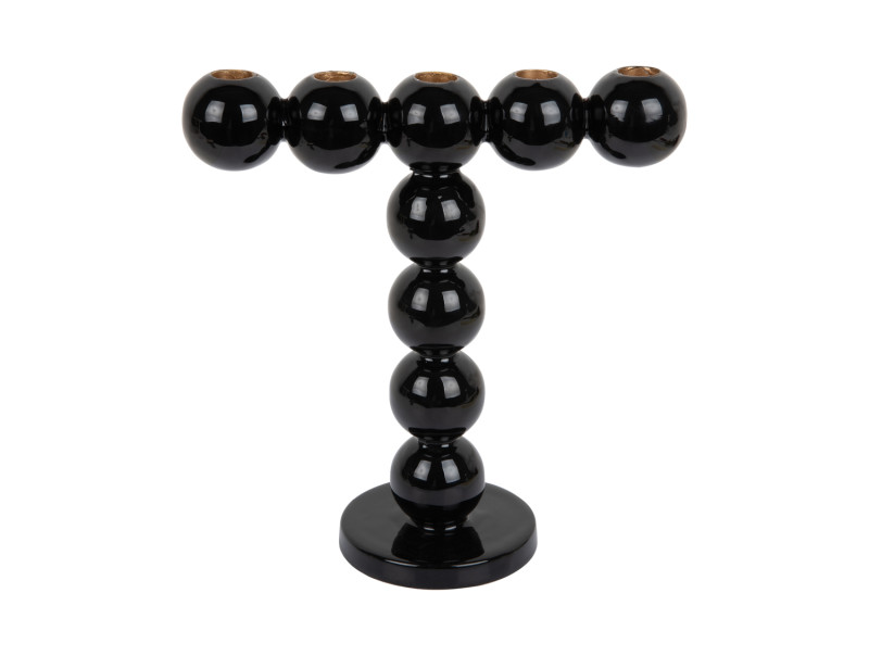 Candle Holder Bubbles High PT4202BK Black